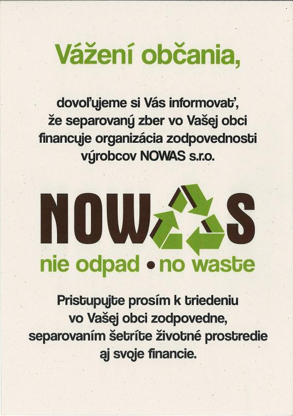separovaný zber leták separovaný zber leták