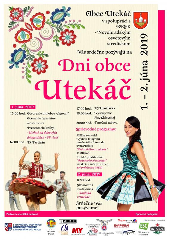 Dni obce Utekáč - plagát Dni obce Utekáč - plagát